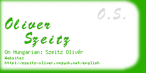 oliver szeitz business card