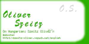 oliver szeitz business card